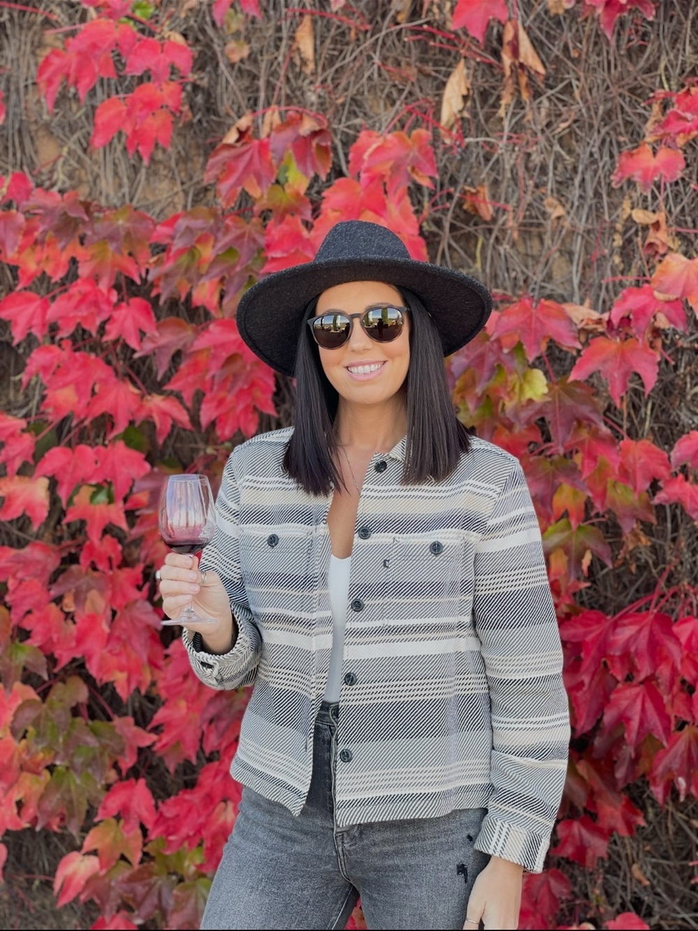 Junk Food Clothing Gray & White Striped Button Jacket